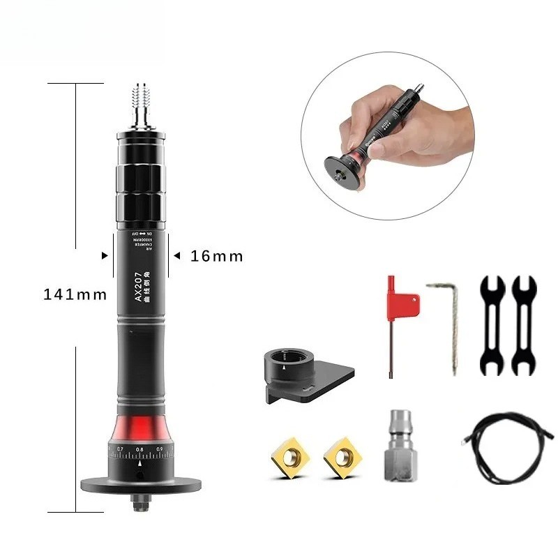 AX207/AX210 Pneumatic45° Chamfer Tool Handheld Air Deburr Trimmer for Metal Wood