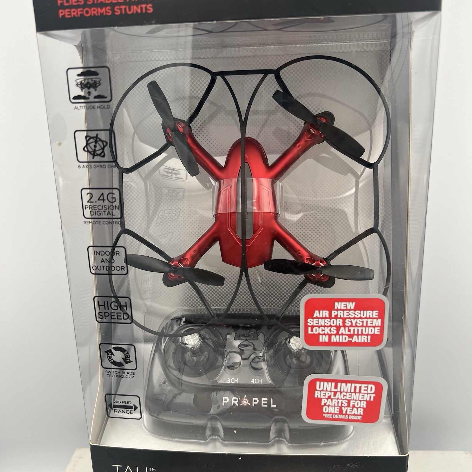 PROPEL TAU Palm Sized Performance DRONE Red NEW In BOX