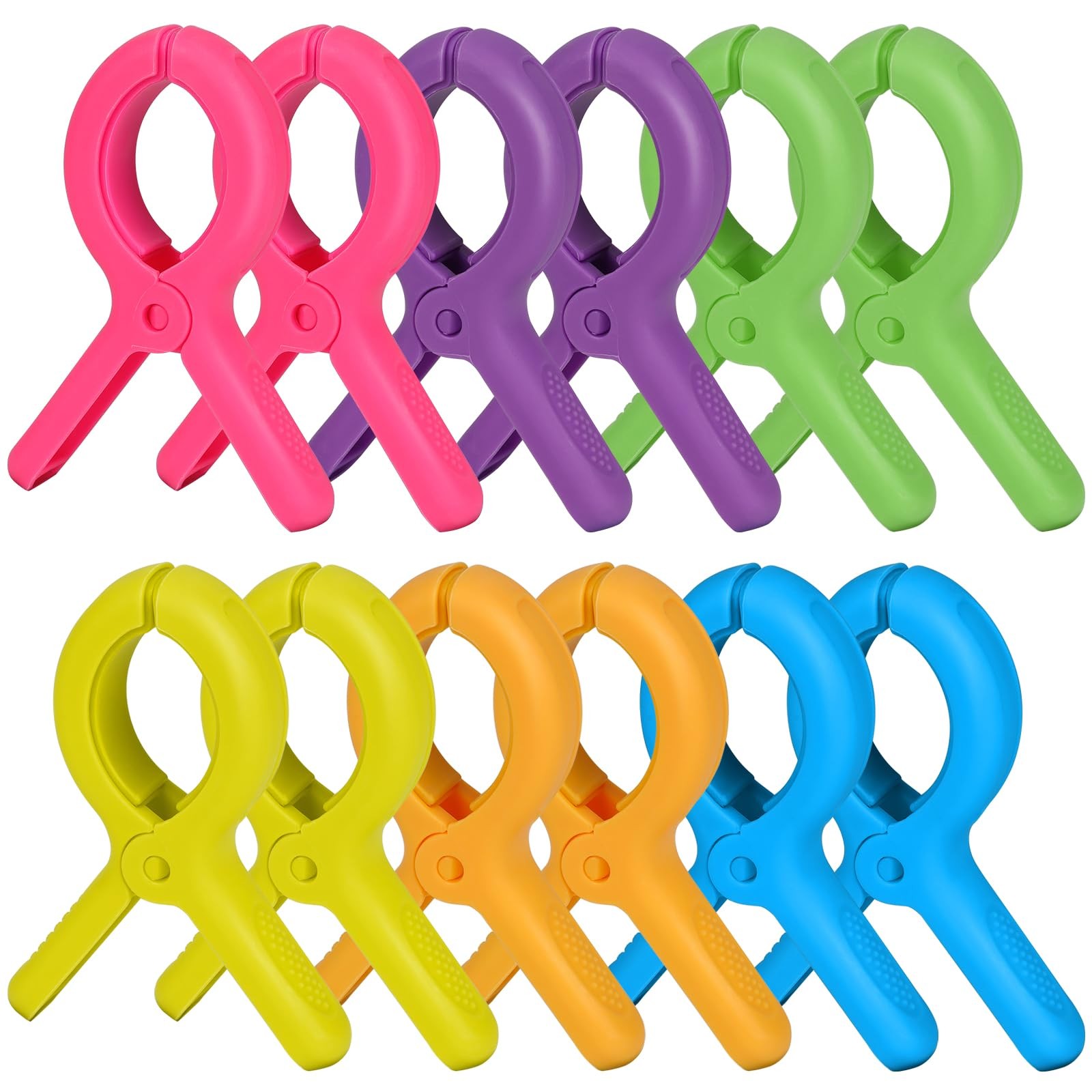 Rovedcity Beach Towel Clips - Heavy Duty Windproof Clothespins, 6-Pack