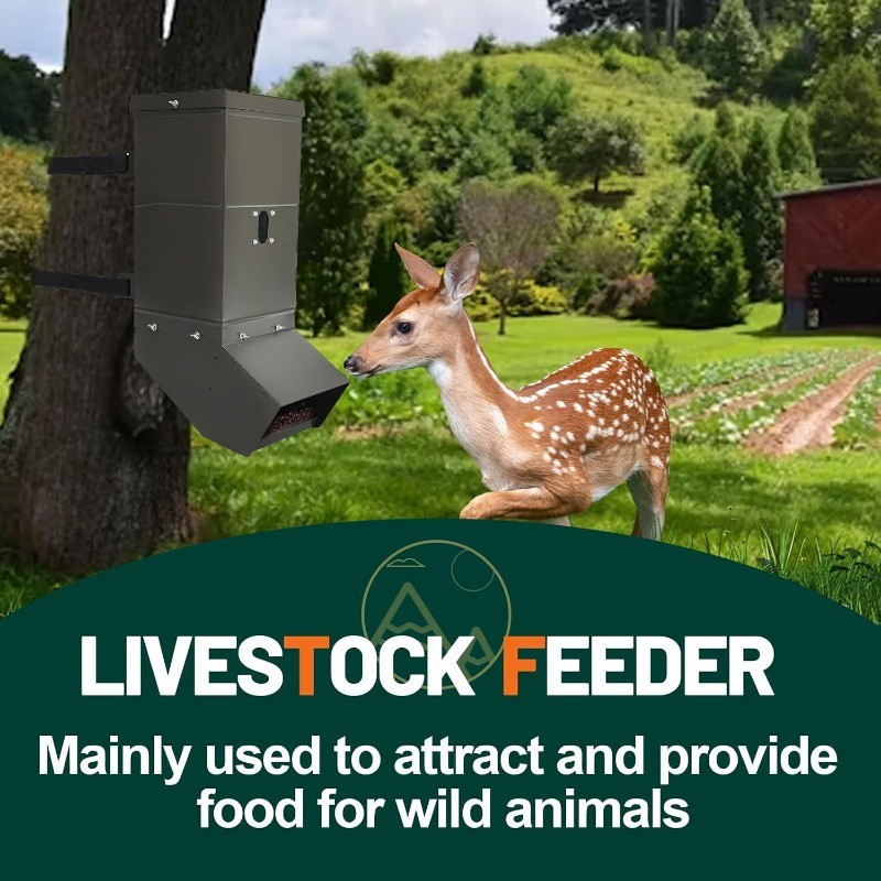 Tree Protein Hanging Deer Feeder with Waterproof Cover and Mounting Straps