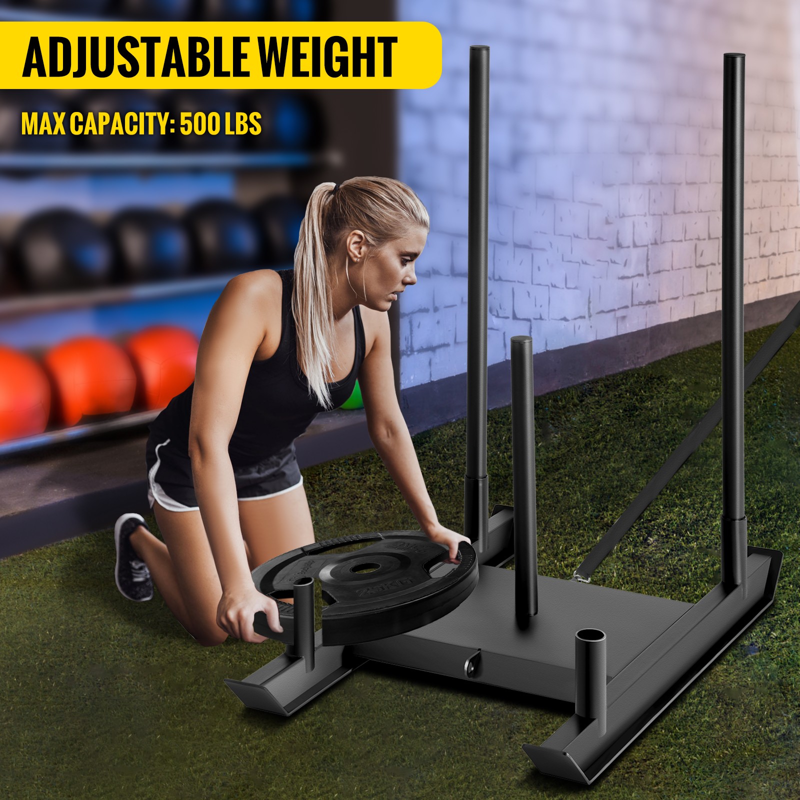 VEVOR Weight Sled System Push Pull Drag Power Speed Athlete Training Strength
