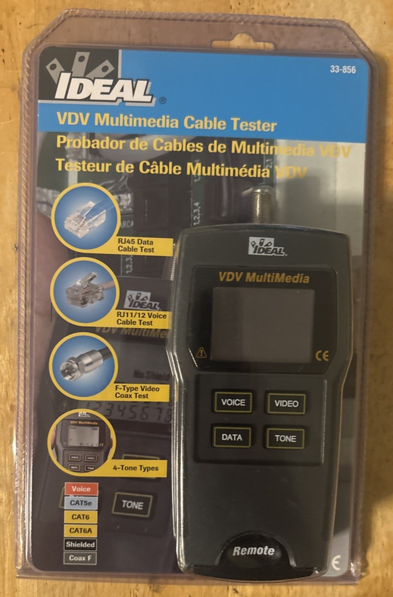 IDEAL VDV Multimedia Cable Tester (33-856)... FREE S&H!