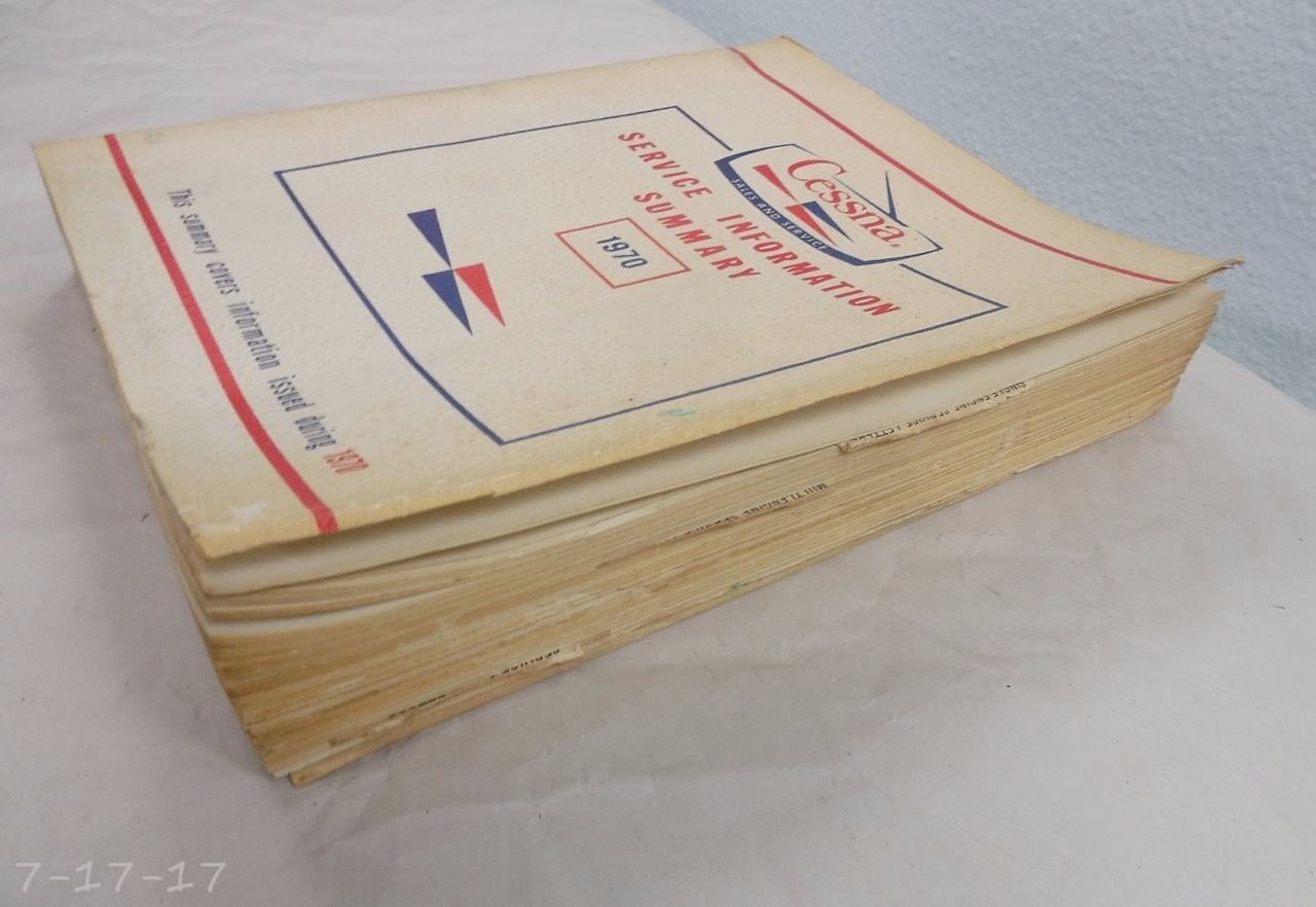 1970 Cessna Service Information Summary Catalog Manual