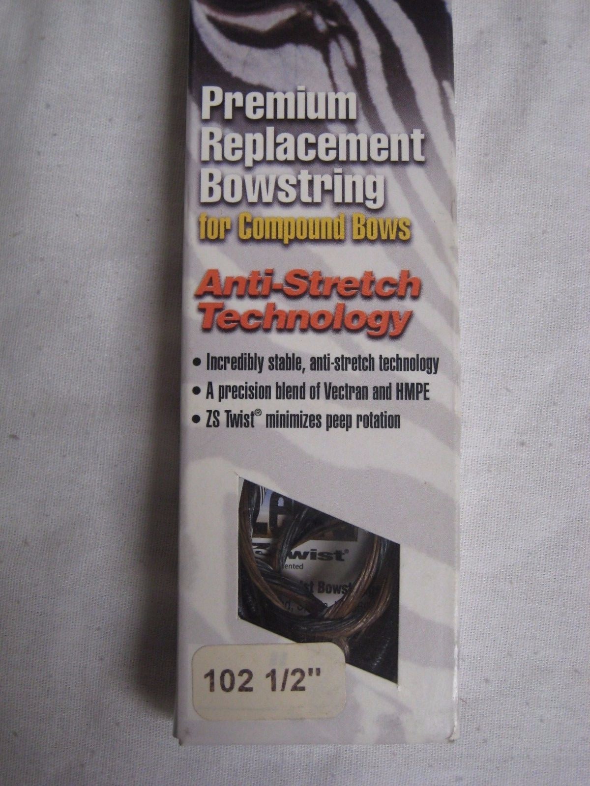 NEW ZEBRA HYBRID PREMIUM REPLACEMENT ANTI STRETCH COMPOUND BOW STRING 102-1/2"