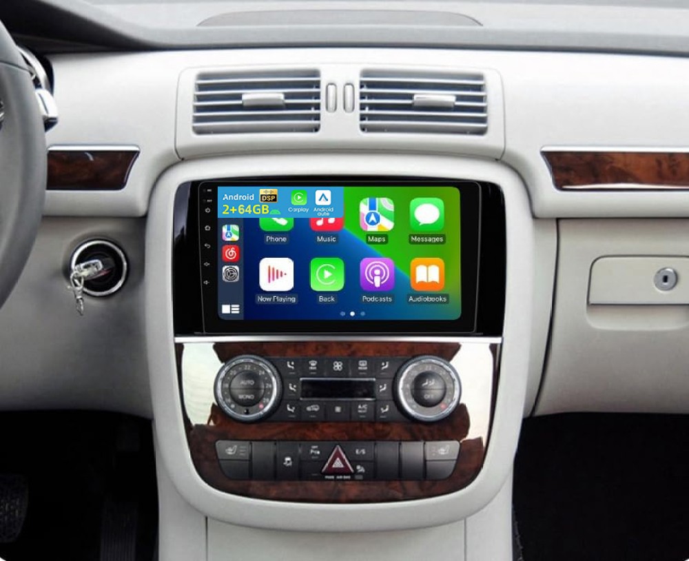 For Mercedes Benz R-Class R350 Android 15 Car Stereo Radio BT Carplay GPS 2+64GB