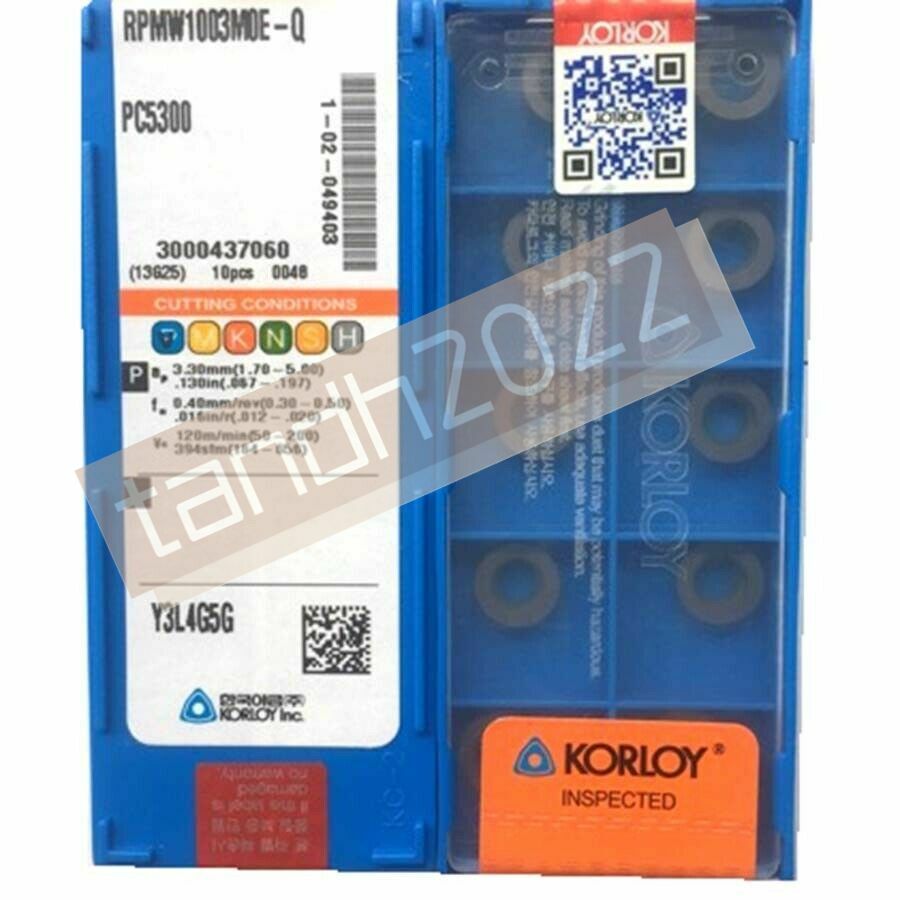 10PCS/box NEW For KORLOY RPMW1003MOE-Q PC5300 Carbide Insert #