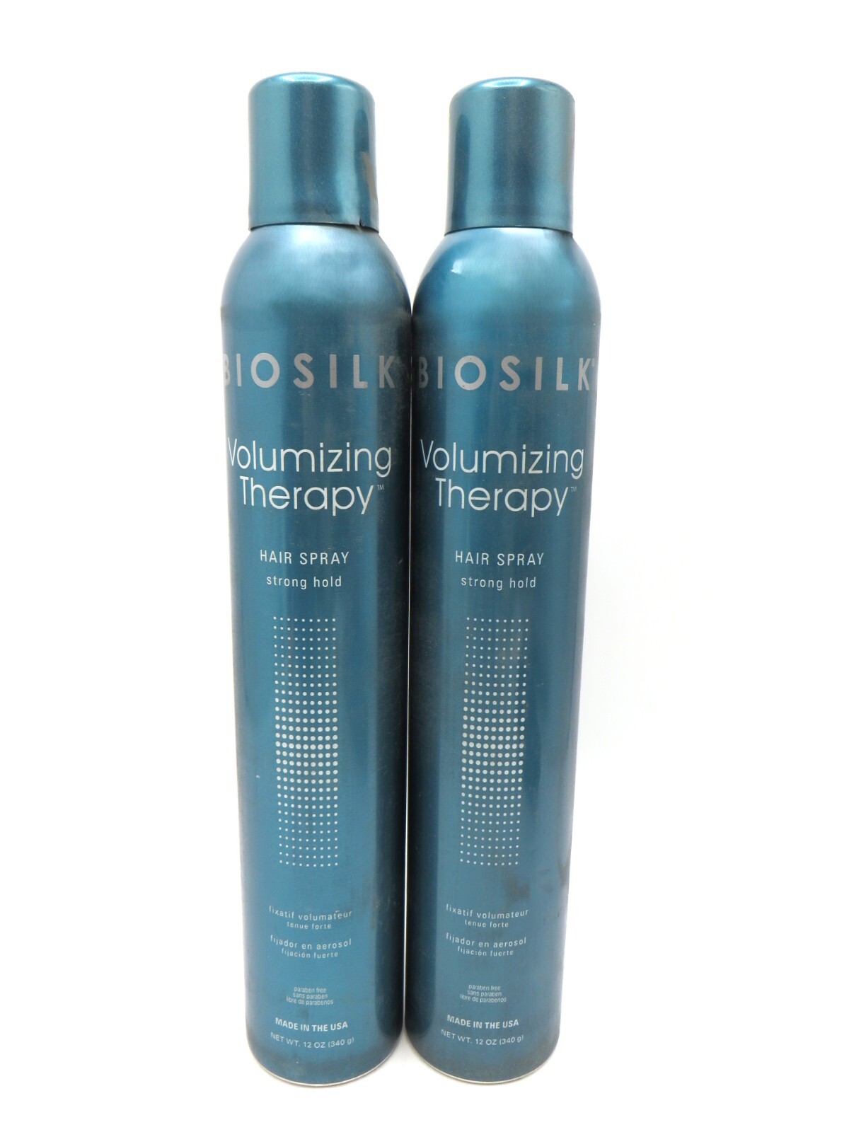 BIOSILK VOLUMIZING THERAPY HAIR SPRAY STRONG HOLD 12 OZ (Lot of 2) Scuffed!