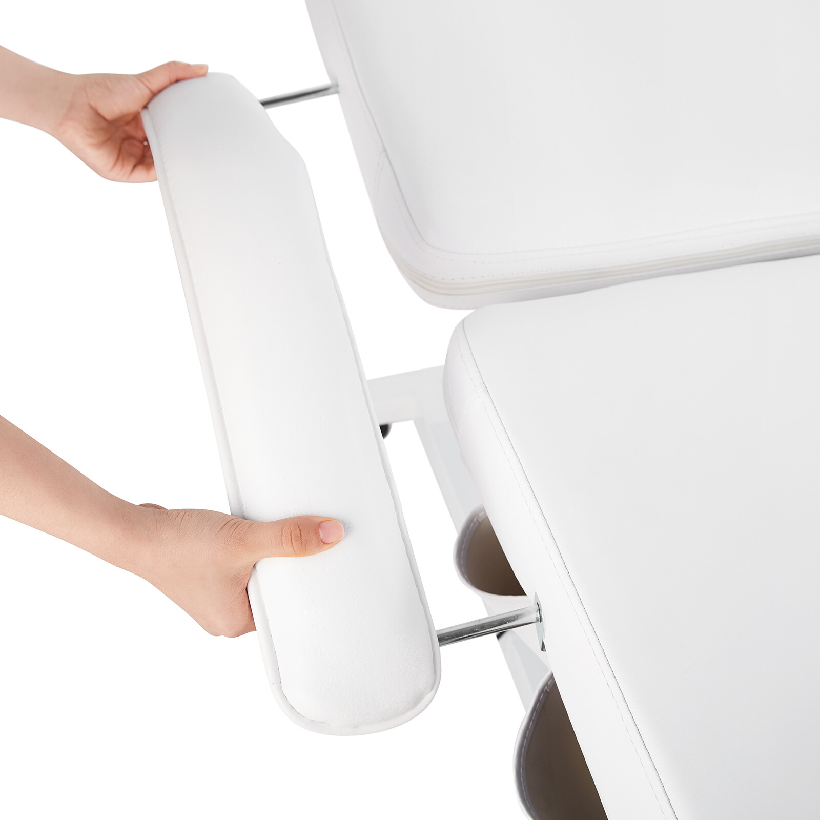 White Heavy Duty Pro Electric Facial Table Massage Beauty Bed 3-Motors w/ Remote