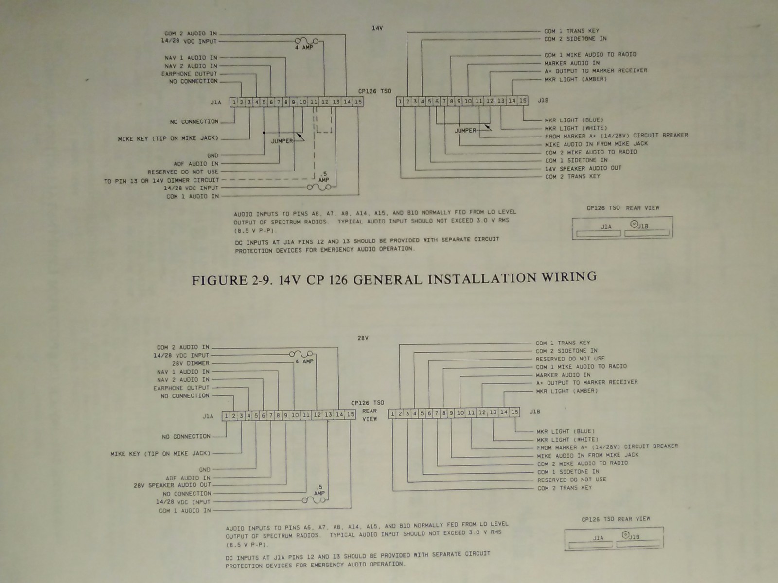 Narco CP-125 and CP-126 Audio Install Manual