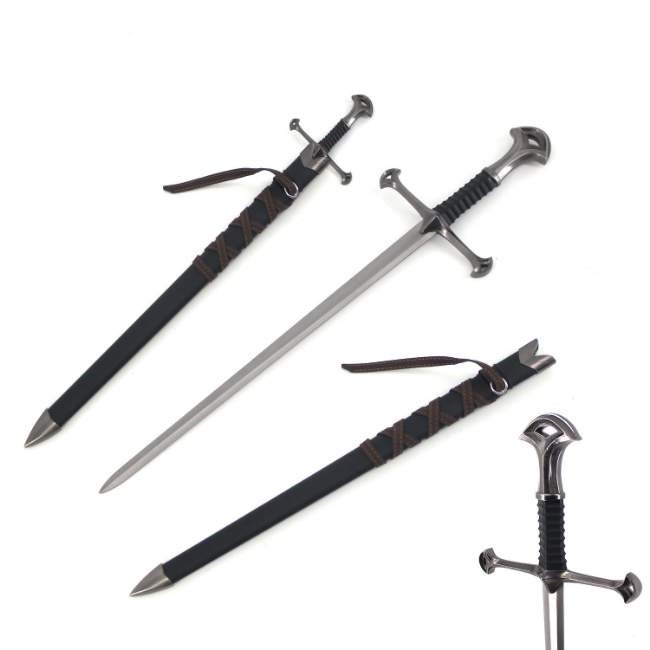23" Medieval Warrior Middle Ages Mini Sword-Metal Handle + Heavy Duty Scabbard