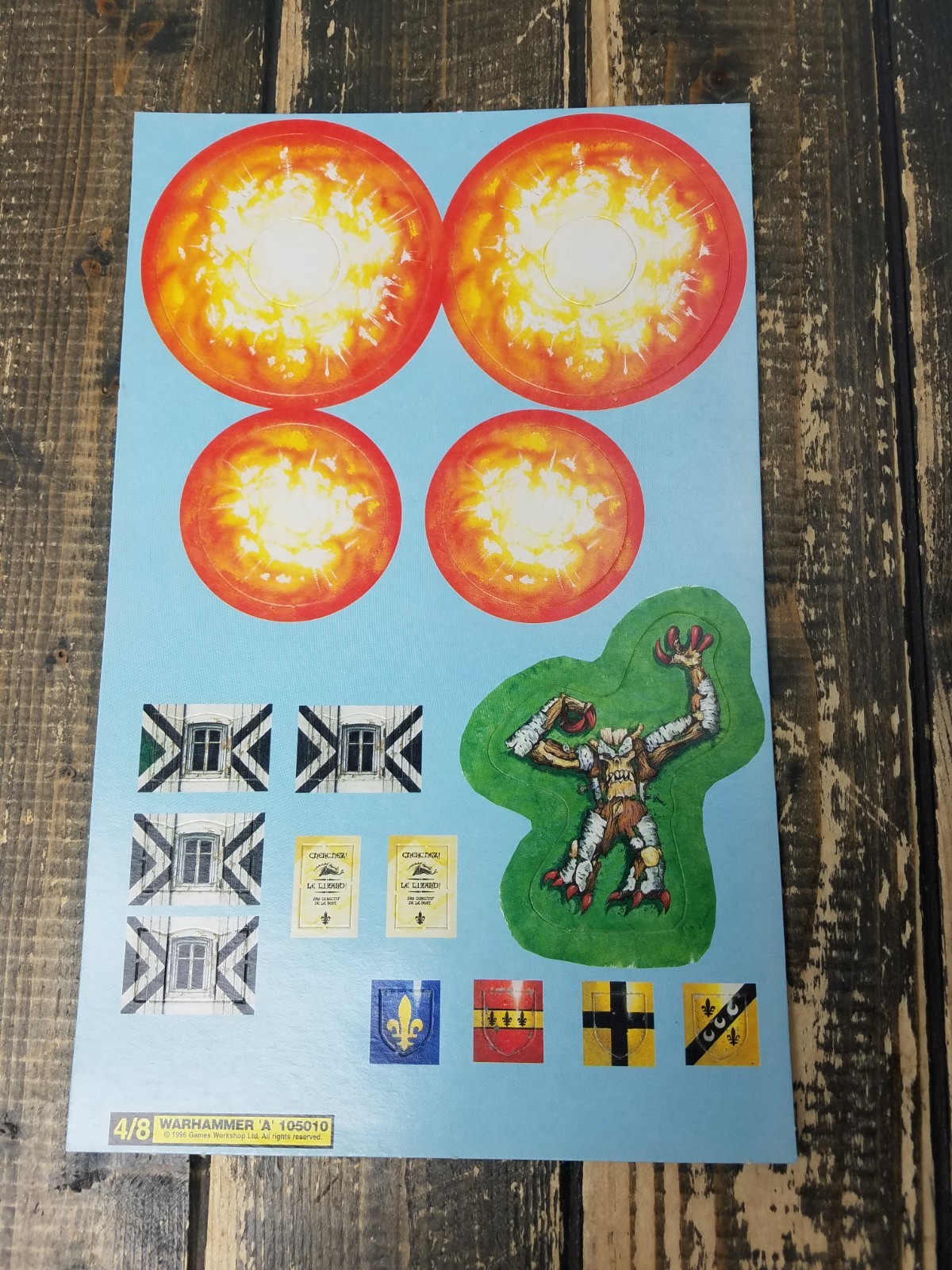 Warhammer: The Game of Fantasy Battles CARDBOARD SHEET **SEE IMAGES**