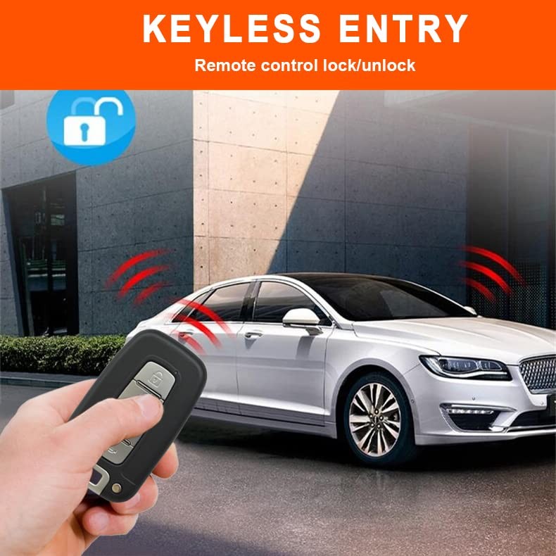 BANVIE Car Alarm System with Remote Start and Smart Push Button Starter
