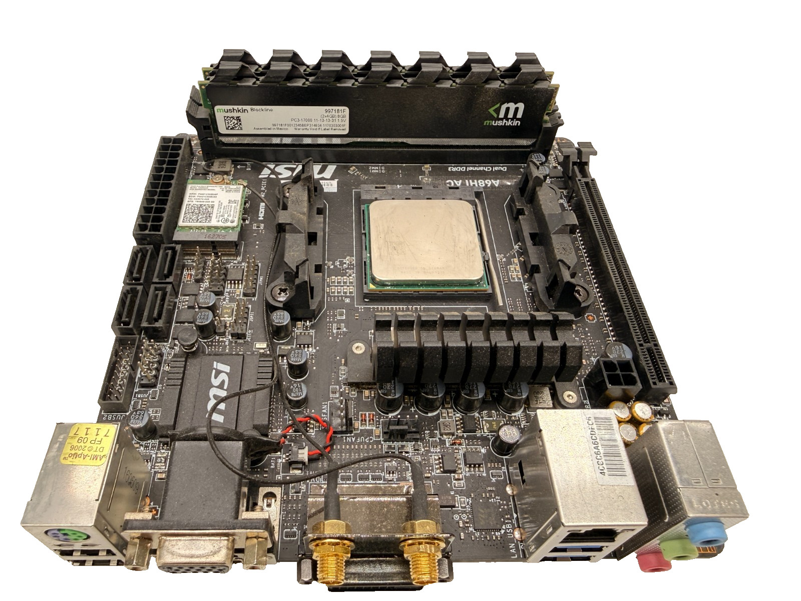 MSI Mini-ITX A68HIAC Board w/ AMD A10-7860K QC 3.6GHz, 8GB DDR3 RAM, WiFi