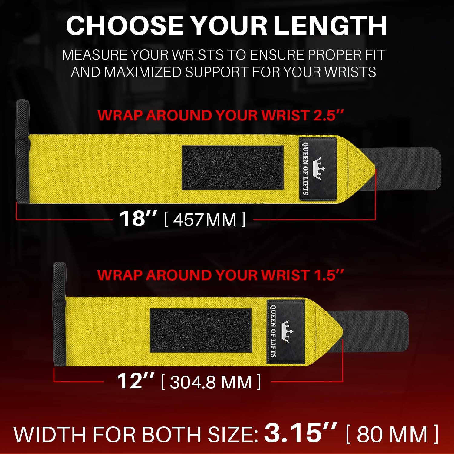 Weightlifting Wrist Wraps with Thumb Loop 18" HeavyDuty Support for