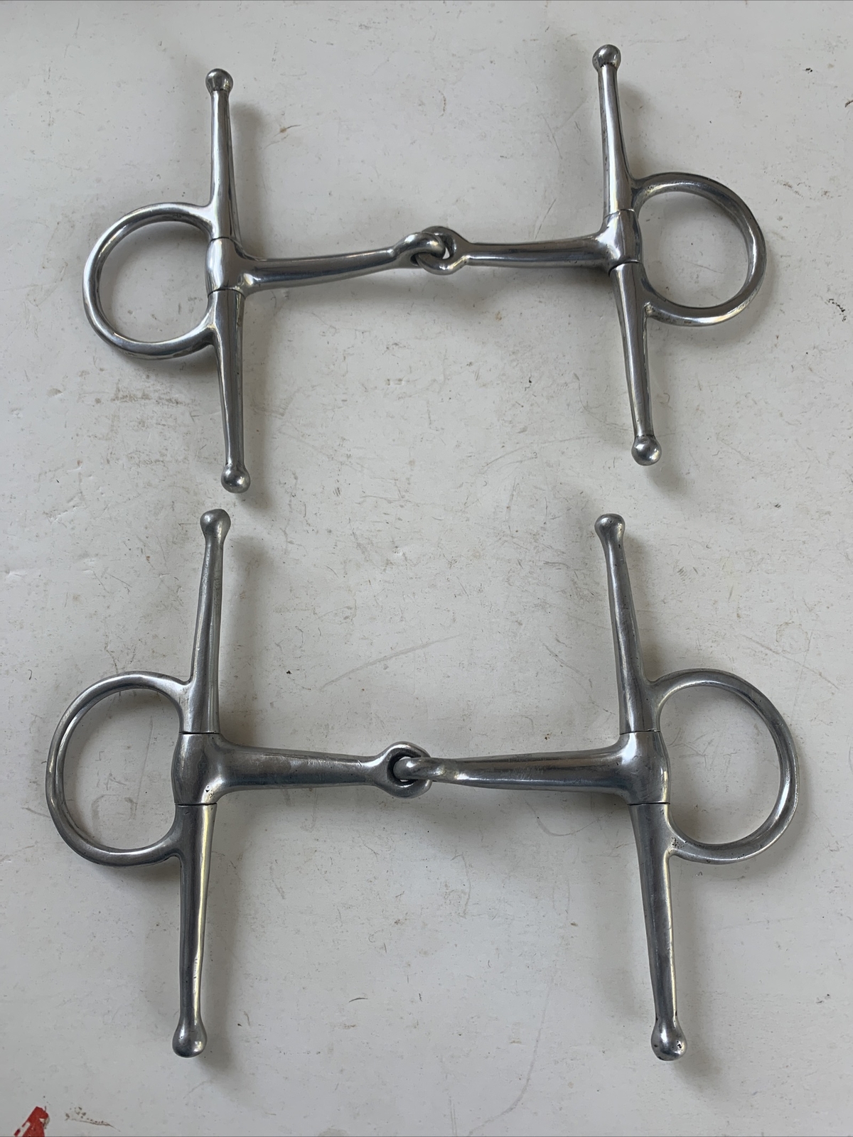 2 Full Cheek Stainless Steel Snaffle Bits Used (Storage10)