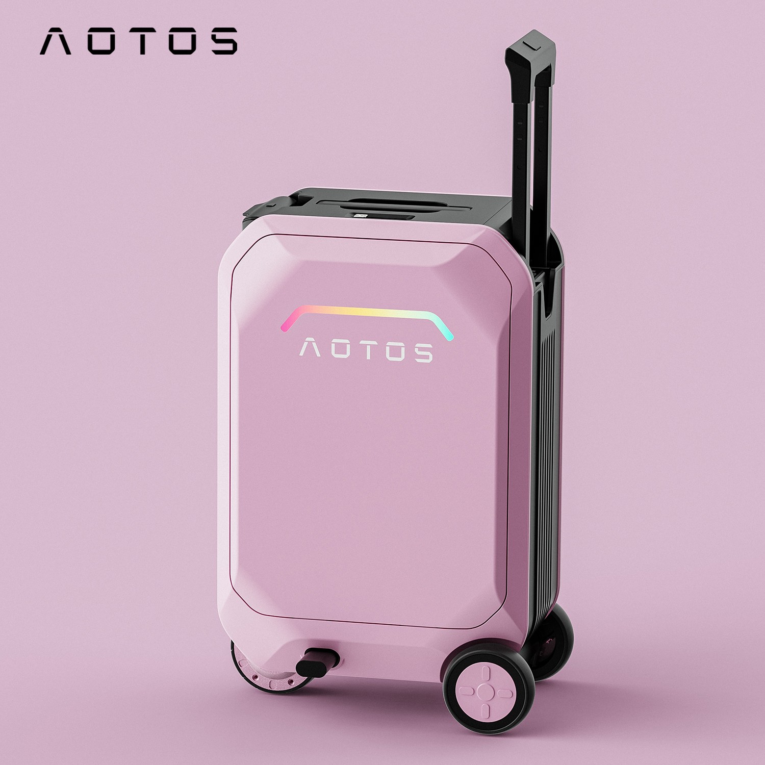 🧳20'' Smart Rideable Suitcase 31L Electric Luggage Scooter For Travel ^APP Pink