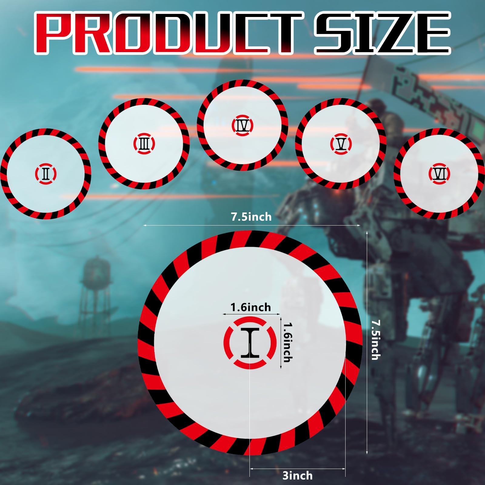 Libima 6 Pcs Objective Point Markers Round PVC Marker Gaming...