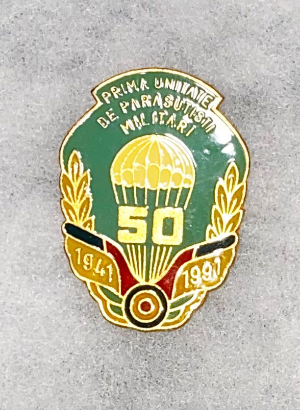 Romanian 50th Anniversary Of 1st Abn Unit  Airborne Wing Badge