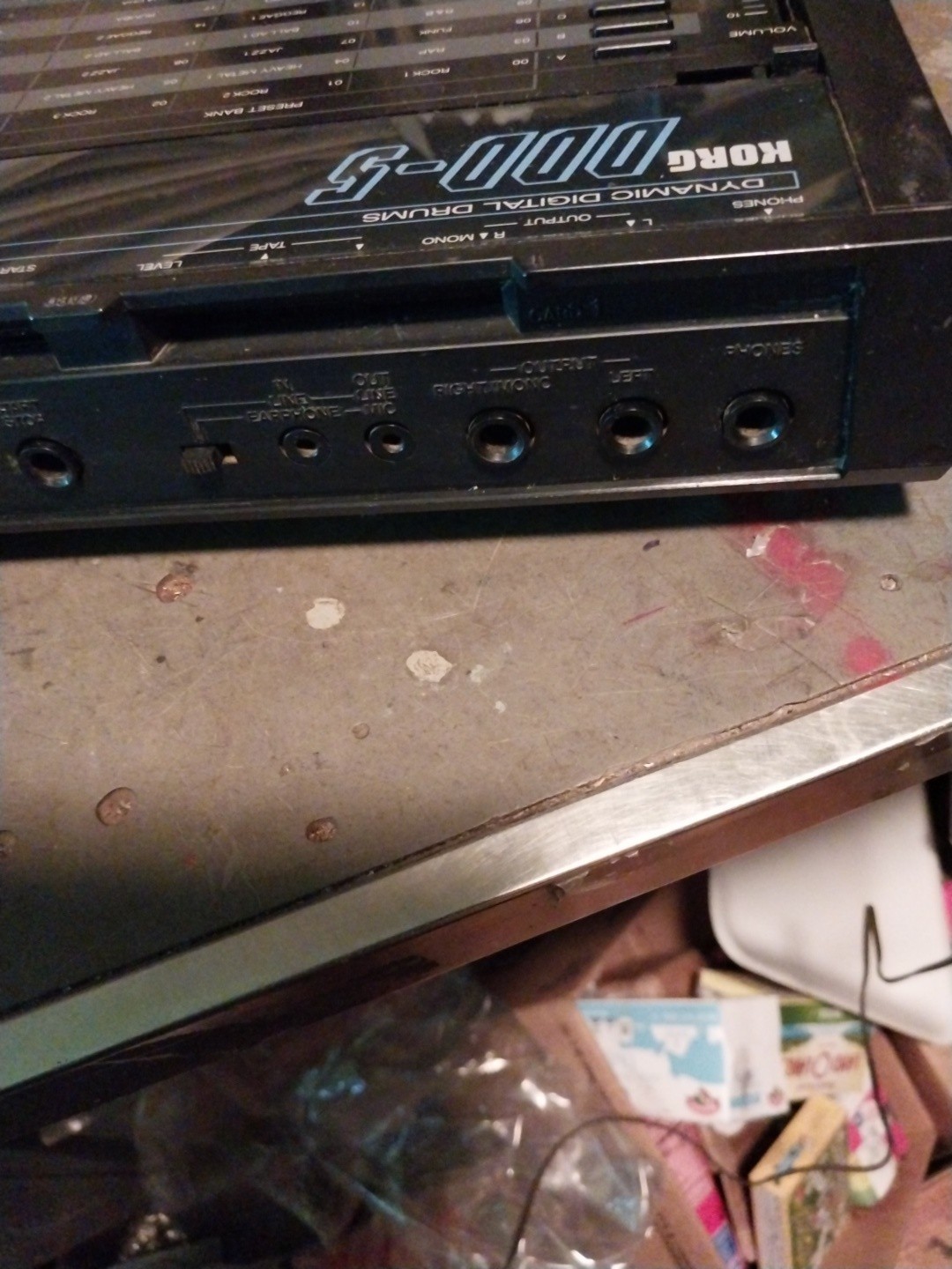 Korg DD5 dynamic digital drums With manual AC adapter both covers working Clean