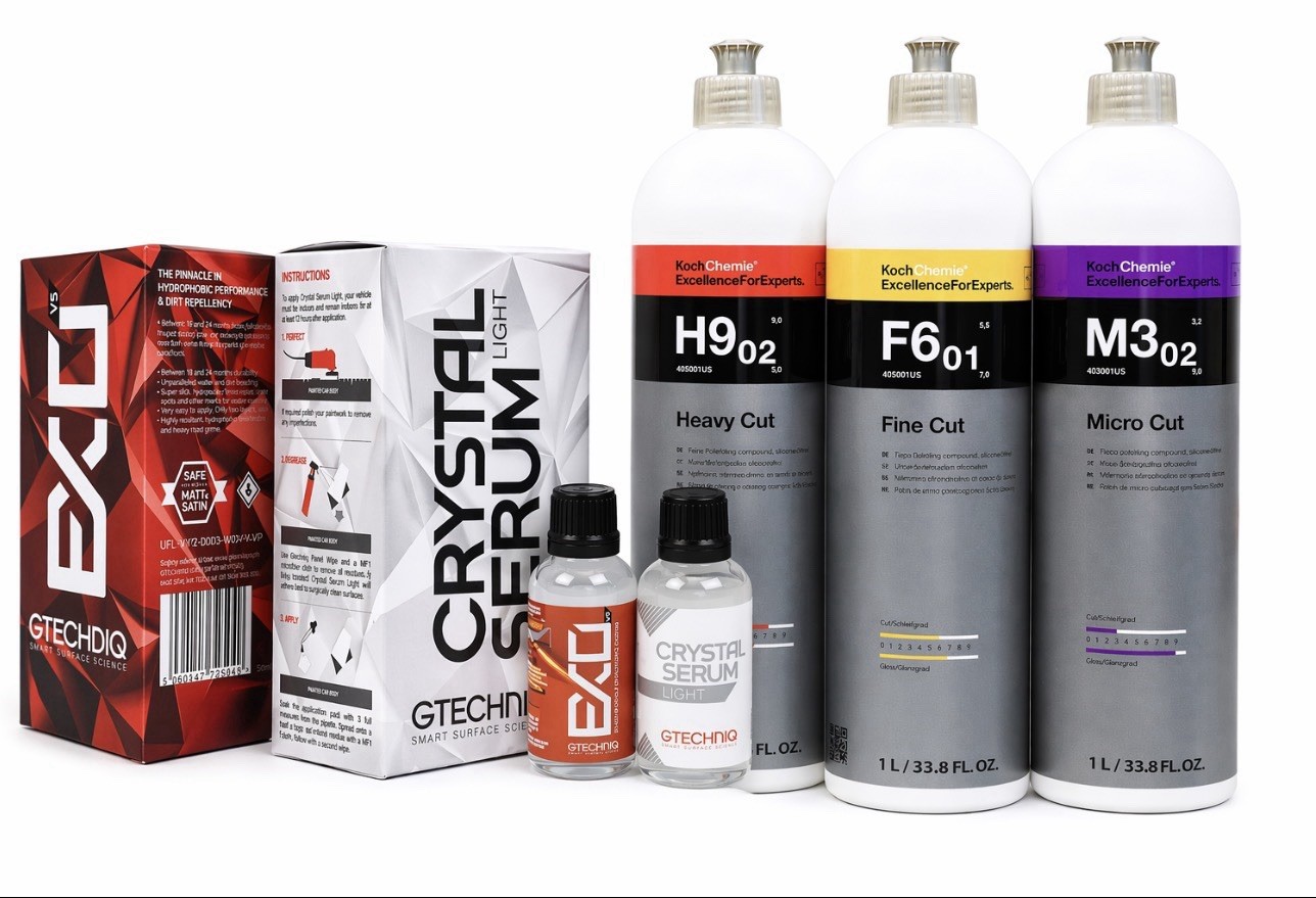 Gtechniq Crystal Serum Light & EXO v5 ( 50 ML EACH) Plus Koch Chemie 1 Liter (3)
