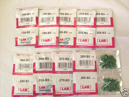 Lab Schlage pin set #0-9 Bottom & 2-9 master -18 packs of 150 ea