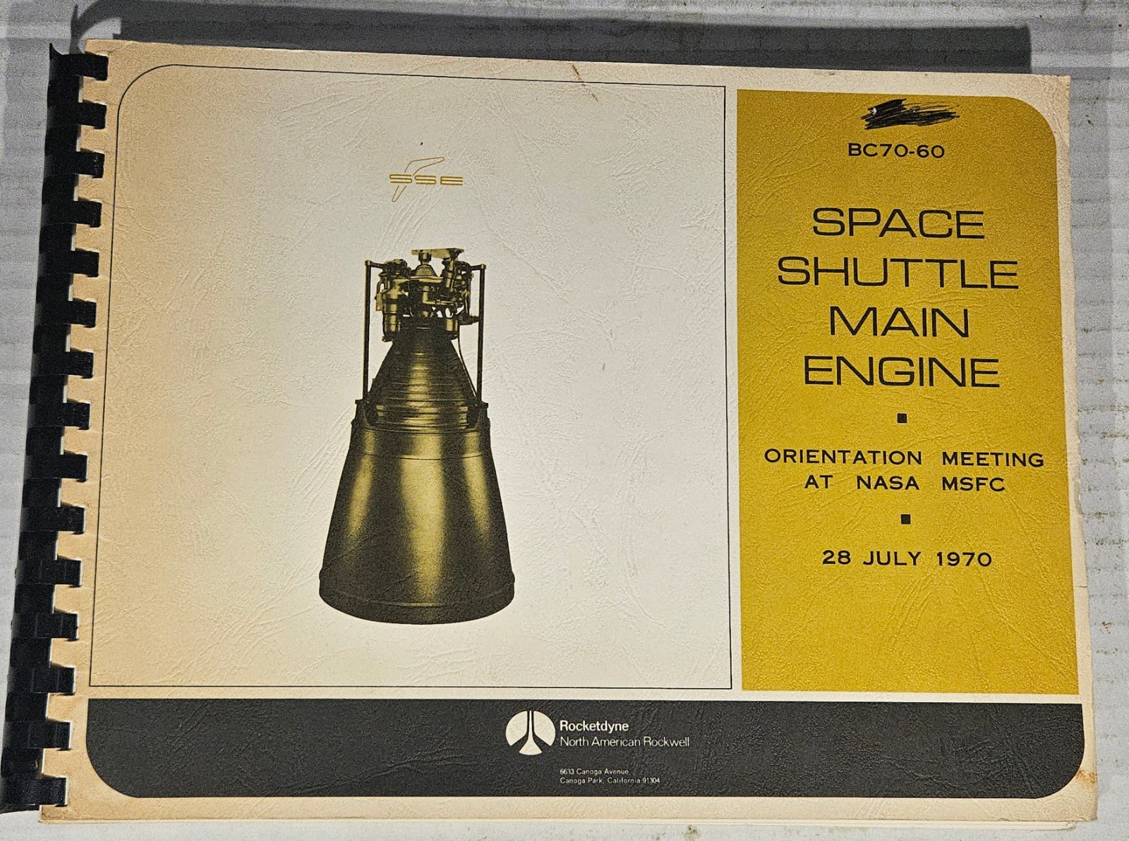 Vintage Rocketdyne Space Shuttle Main Engine Meeting at NASA July 28, 1970 Book
