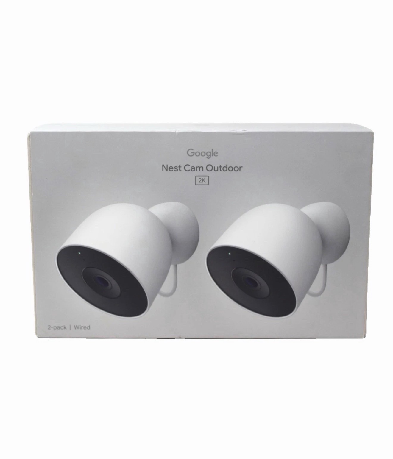 Google Nest Cam Outdoor wired, 2nd gen 2K Video and Gemini  2Pack Snow