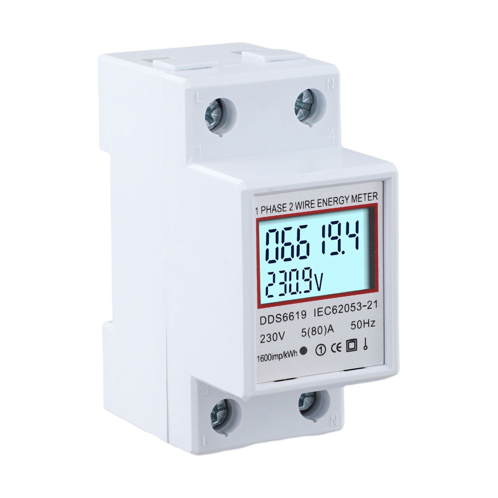 Digital Power Meter Energy Meter Installation Convenience KWh Consumption