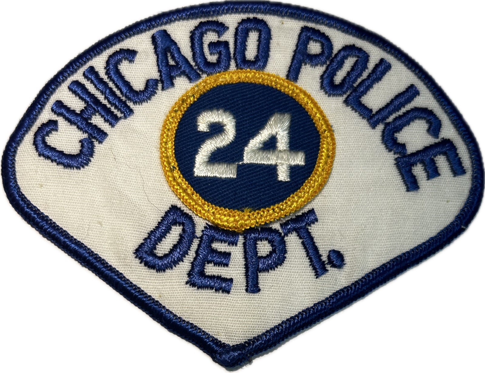 VINTAGE ILLINOIS IL CHICAGO POLICE DEPT DISTRICT 24 PATROLMAN TEARDROP PATCH #KP