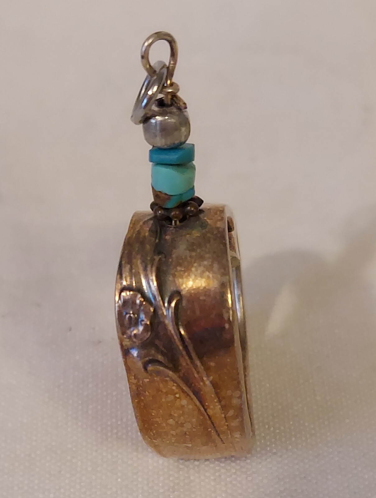 Handmade Spoon Handle Pendant With Sewing Machine Charm