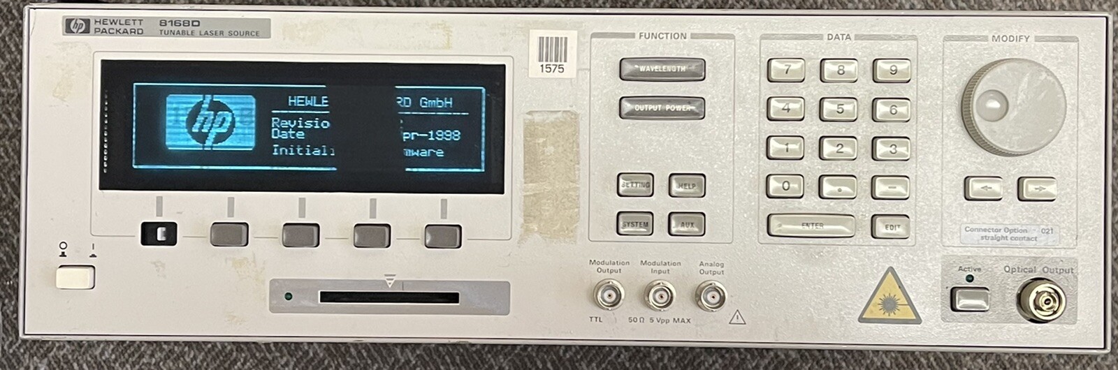 HP 8168D TUNABLE LASER SOURCE