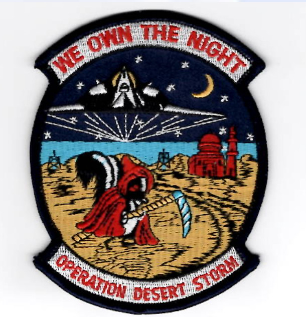 4.5" AIR FORCE F-117 WE OWN THE NIGHT EMBROIDERED PATCH