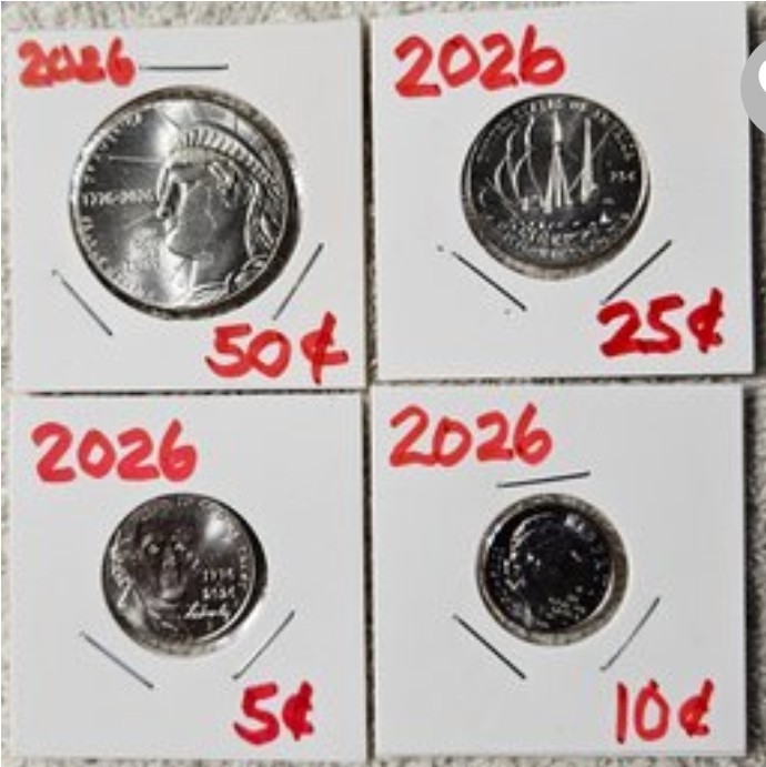 2026 SET OF 1 Coin Of Each Demonation 5c 10c 25c 50c MINT UNCIRCULATED CONDITION