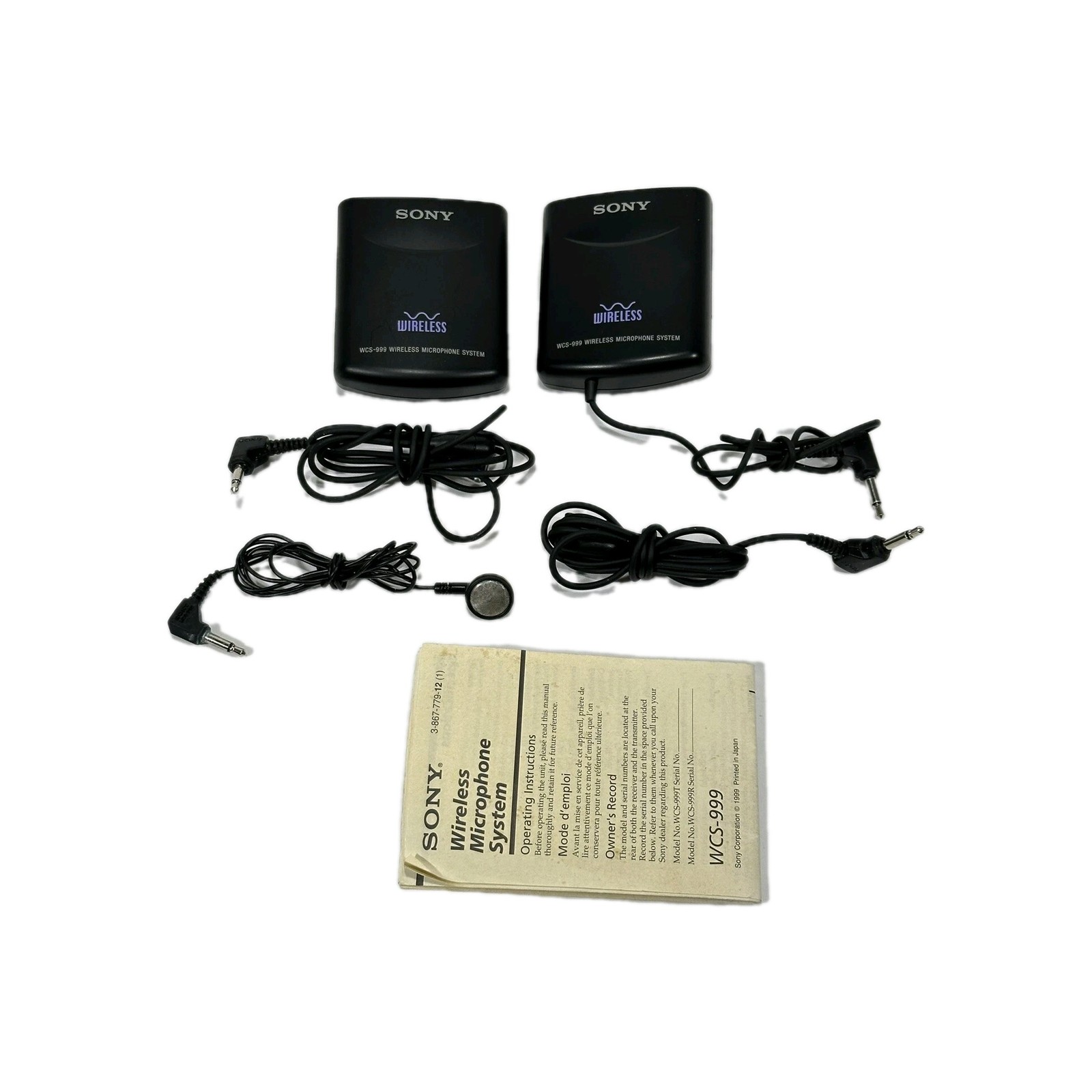 Sony WCS-999 Wireless Camcorder Microphone System For Sony DCR-DVD101/201/301