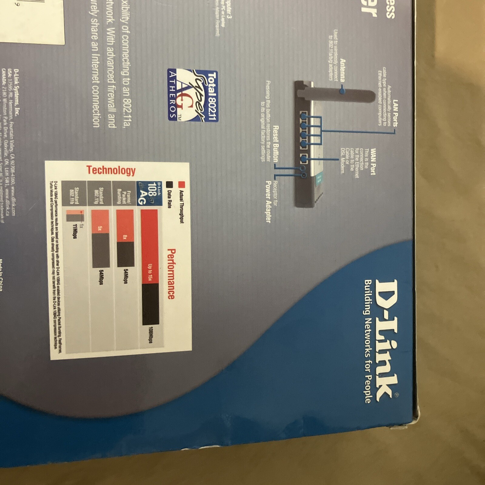 D-Link DI-784 Wireless 108AG Router