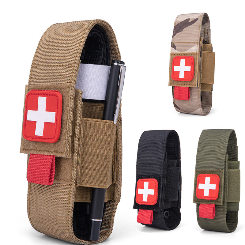 Outdoor Tactical Molle Trauma Medical EMT Kit Shear Pouch Tourniquet Holder Case