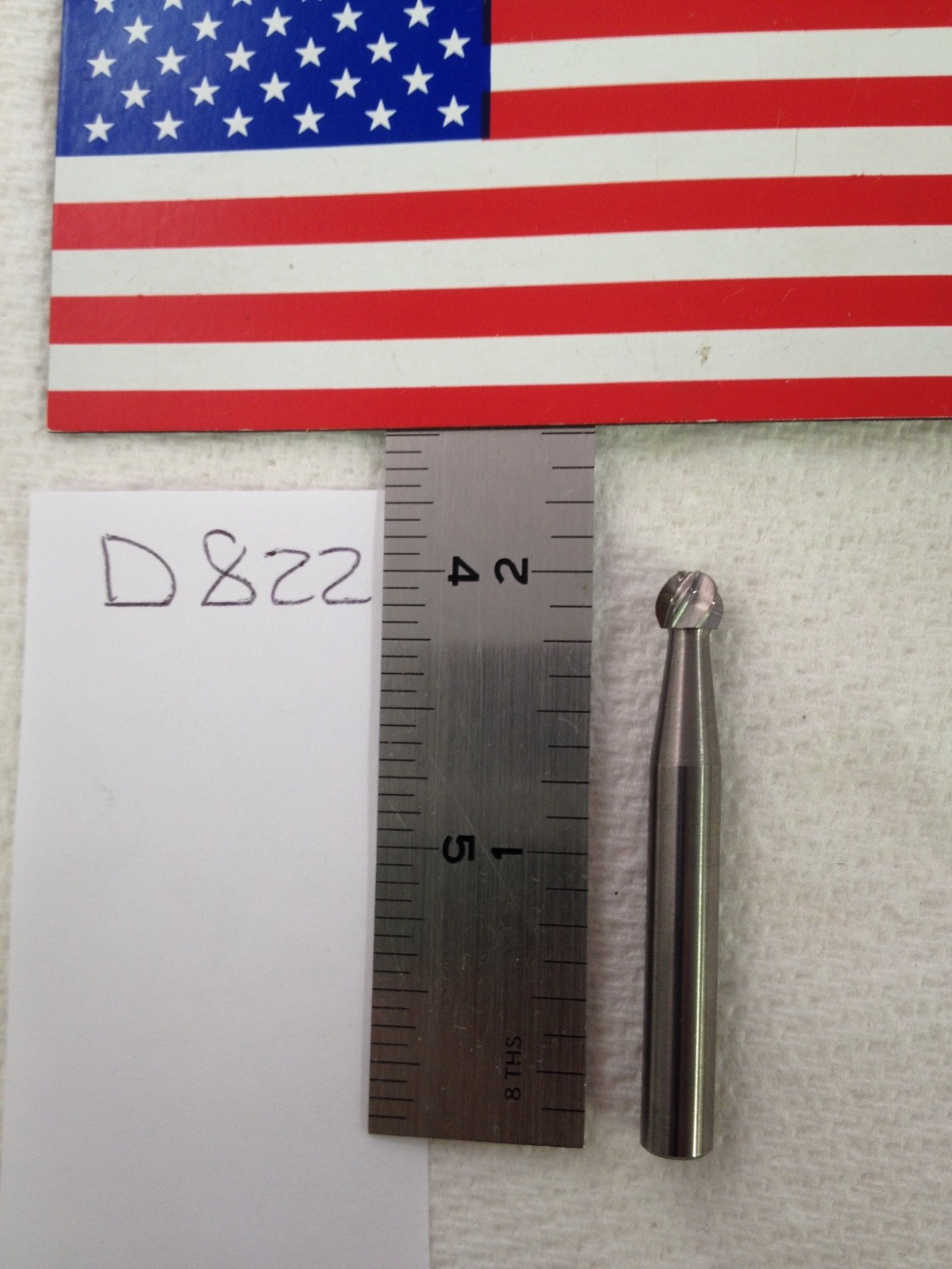 NEW FALCON / SGS 1/4" SHANK CARBIDE BURR SD-1NF BALL ALUMINUM 7/32" LOC (D822)