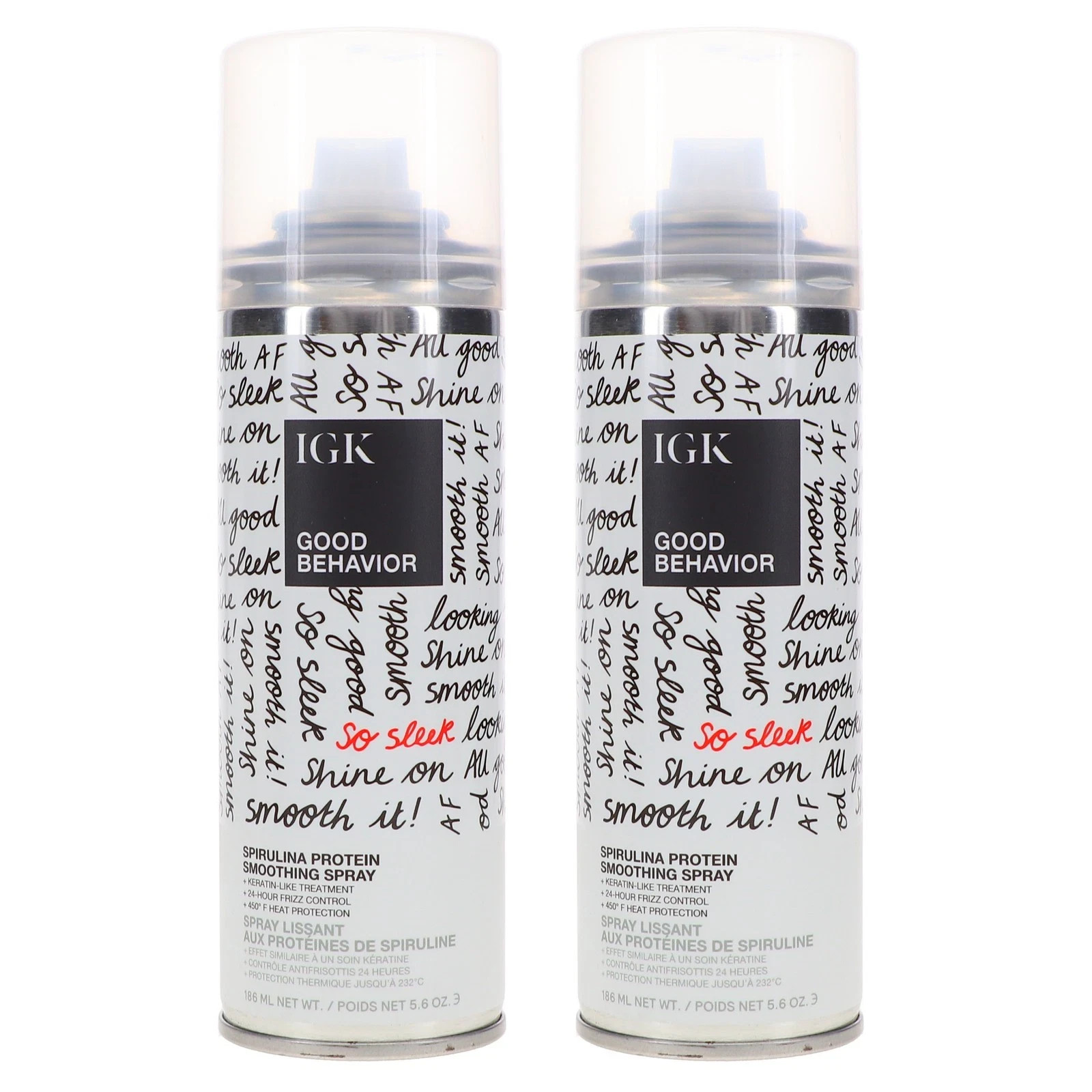 IGK Good Behavior Spirulina Protein Smoothing Spray 5.6 oz 2 Pack