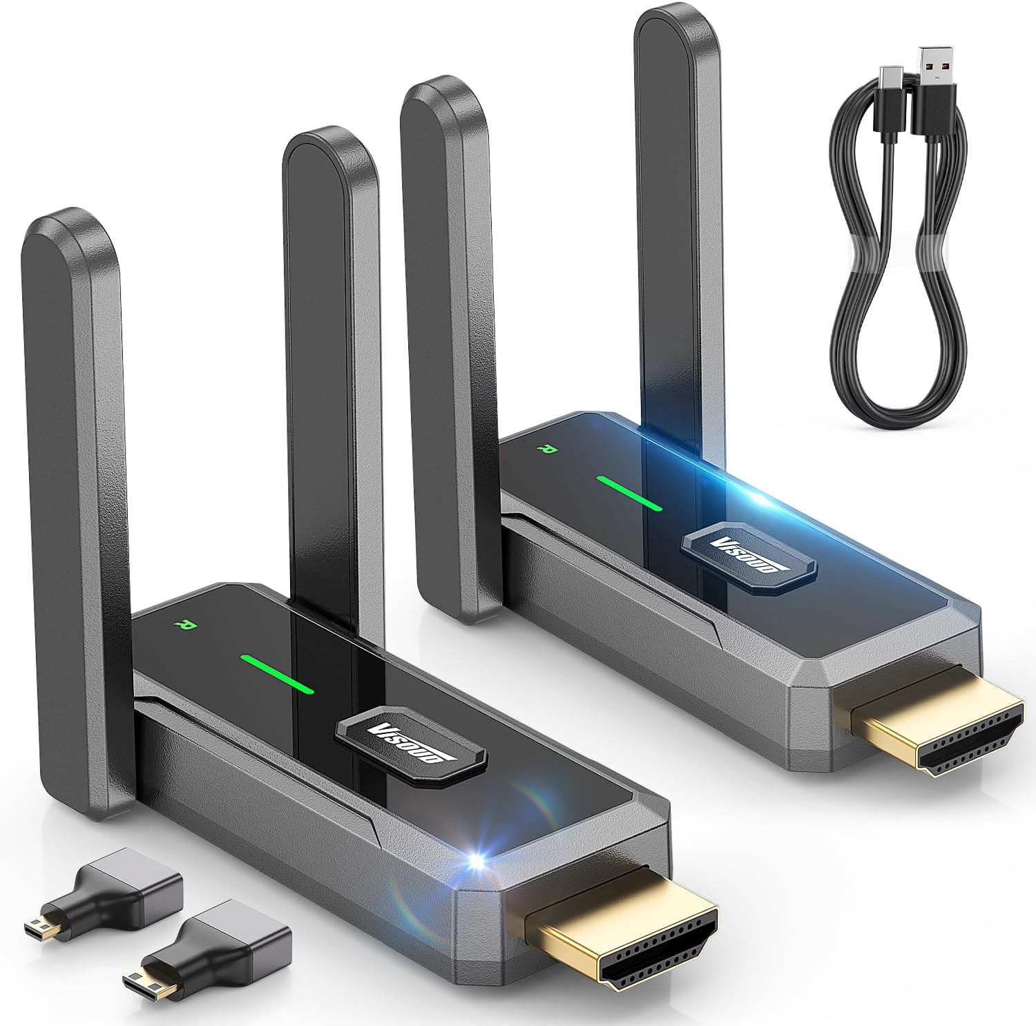 2026 Wireless Transmitter and Receiver, 492FT Long Range Extender, Low Latency &
