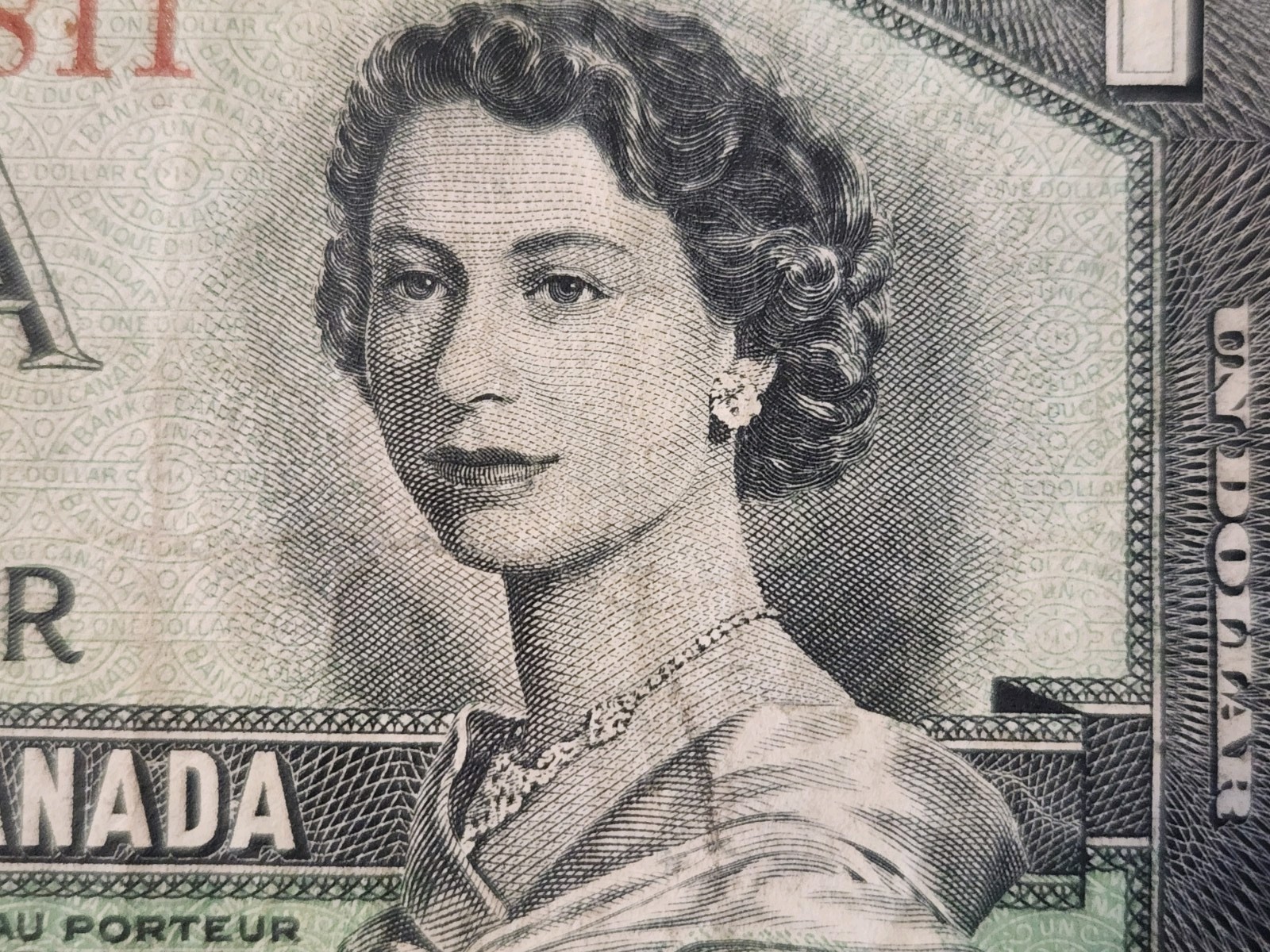 🇨🇦 Canada 1 dollar 1954 E/A Banknotes DEVILS HAIR