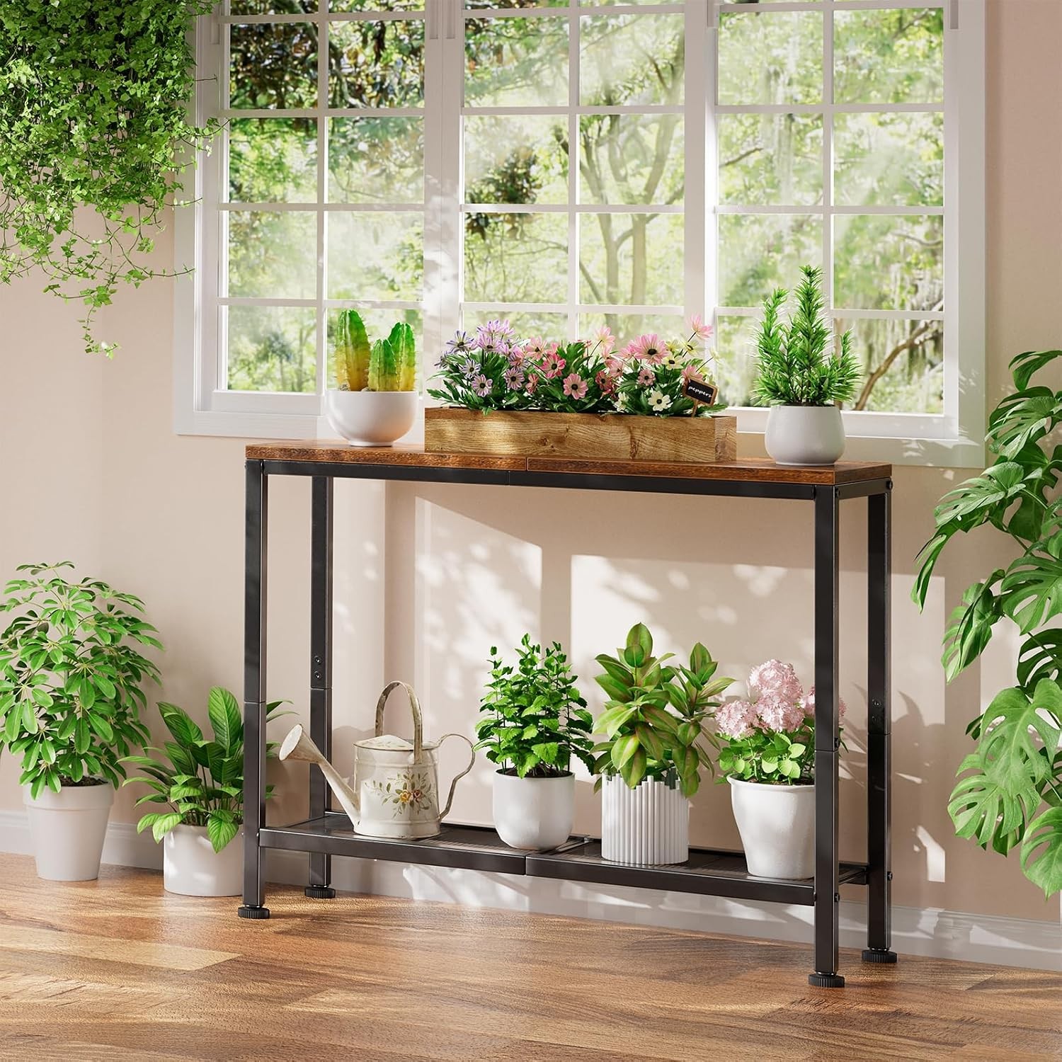 Console Table 32" Sofa Table W/ Storage Shelf Narrow Entryway Table Hallway