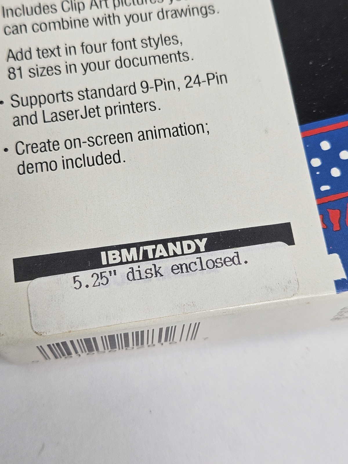 Paint 'N Print Expert Software Vintage PC IBM Tandy PC Software 5.25" Disk HTF!