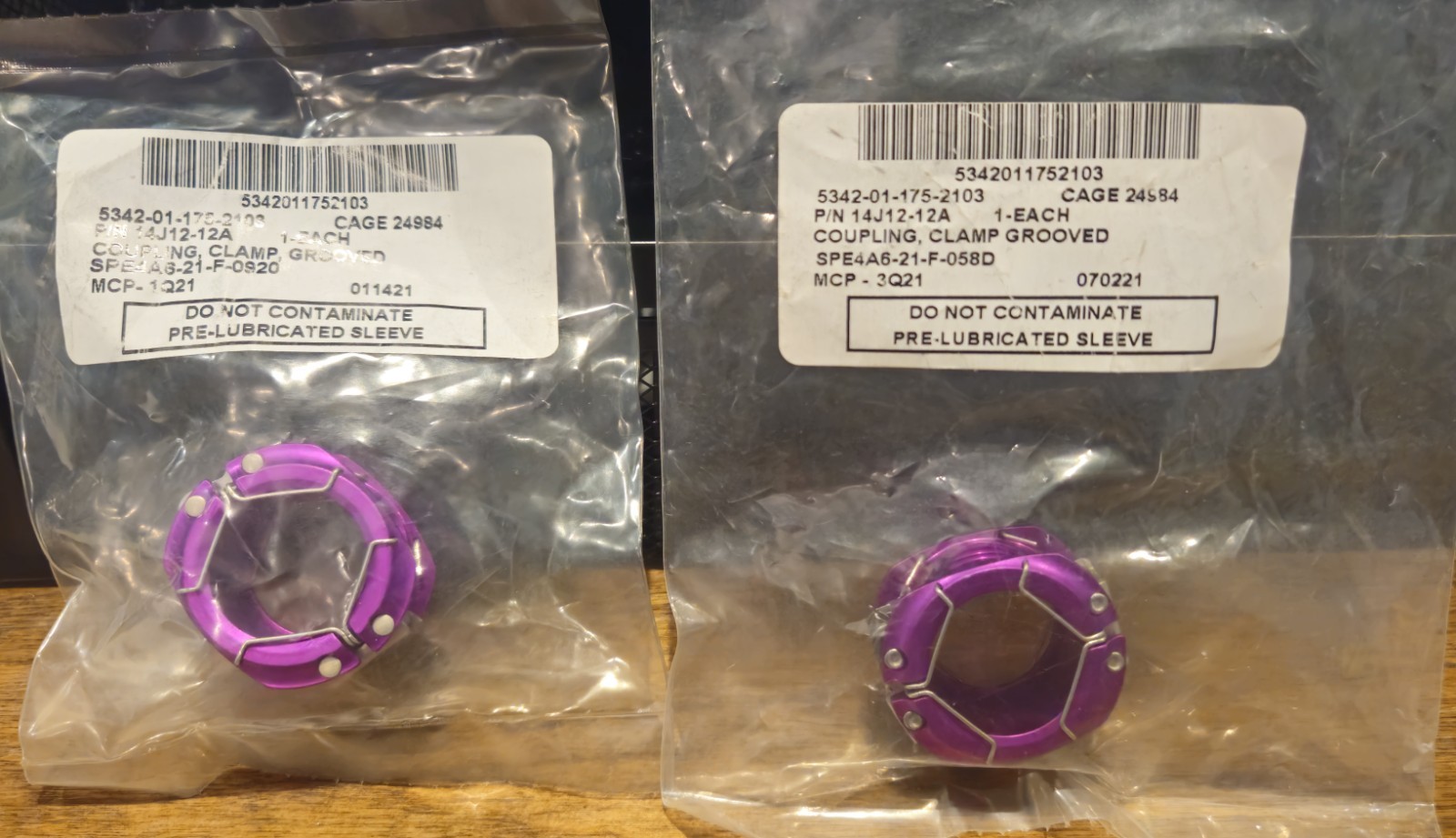 Adel,Wiggins,Hydroflow Aluminum Aircraft/Hotrod  1 Clamp P/N 14J12-12A Purple