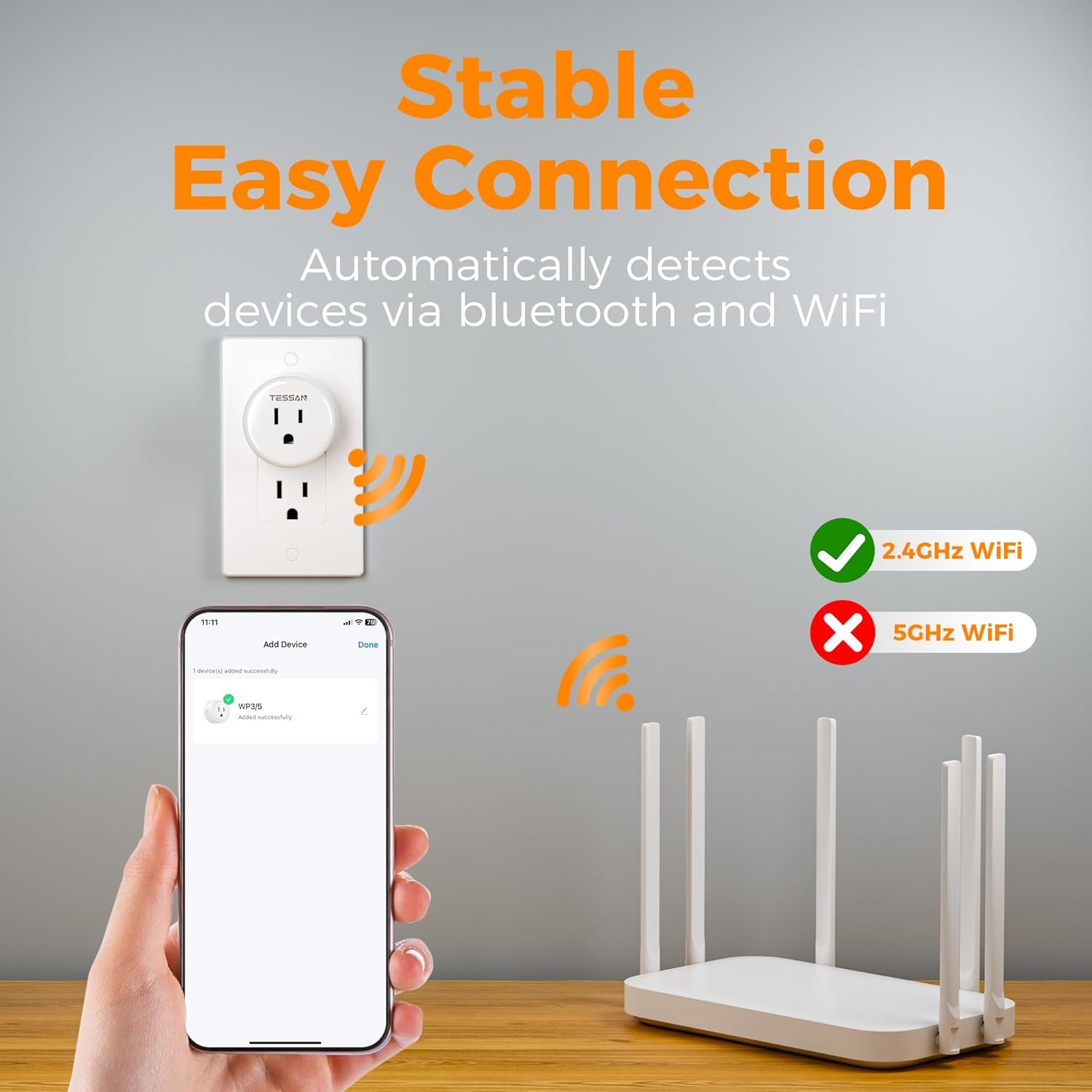 Toma de corriente WiFi compatible con Alexa y Google Assistant