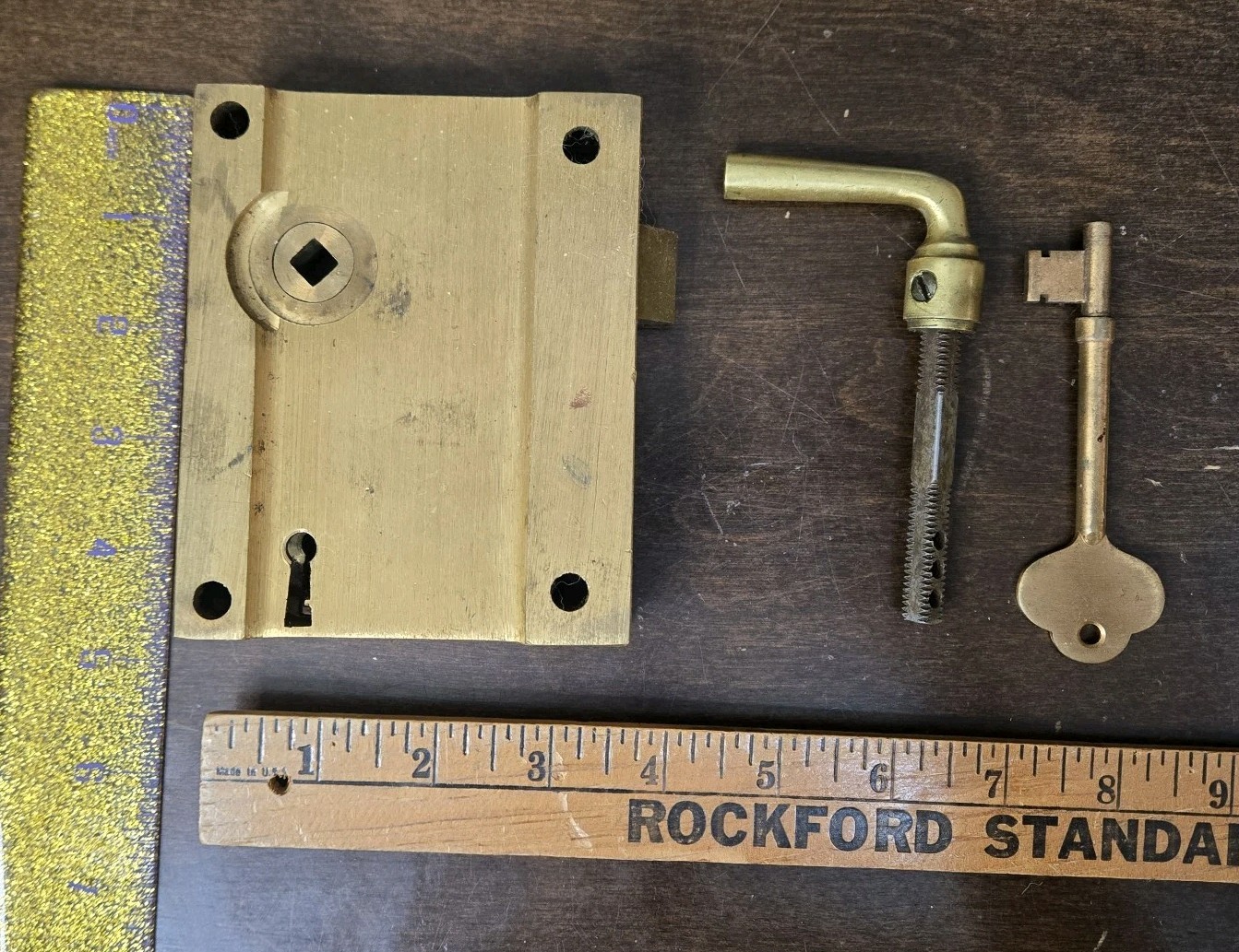 Rare Antique P. & F. Corbin Rim Lock With Key