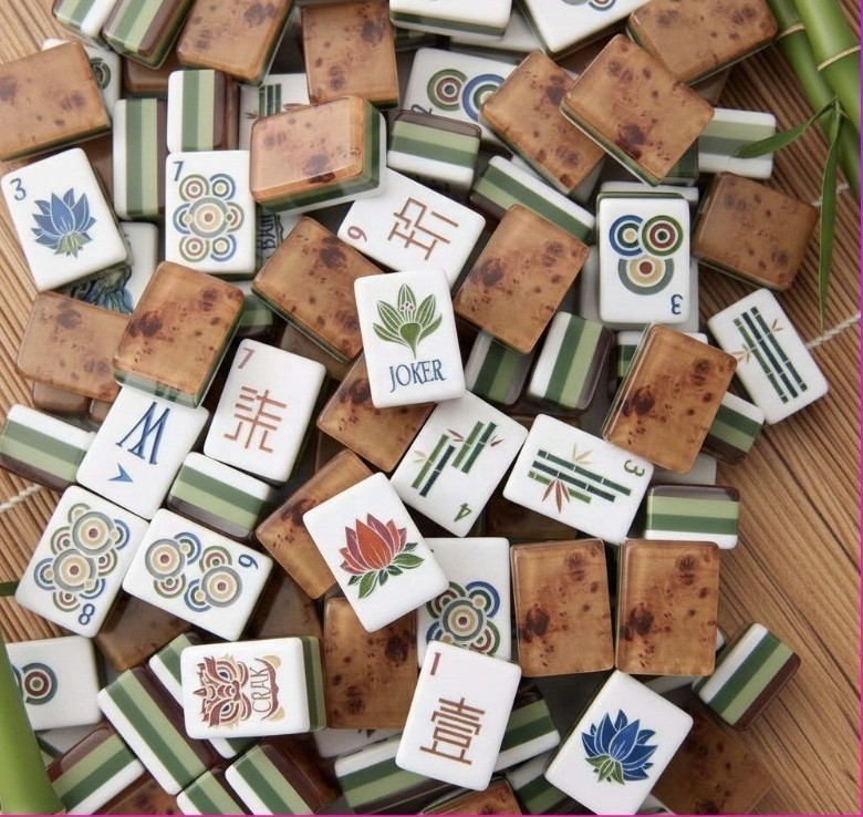 American Mahjong Tiles set ,160 tiles,Amber green