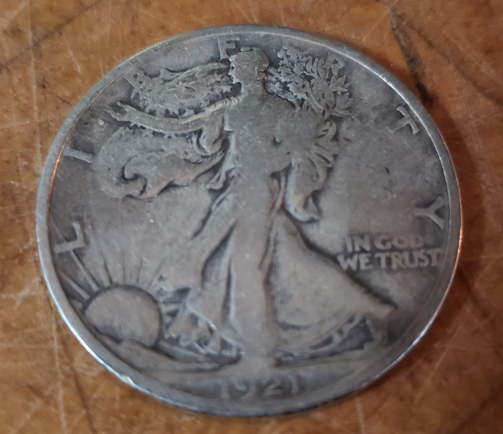 1921 Walking Liberty Half in VG Condition