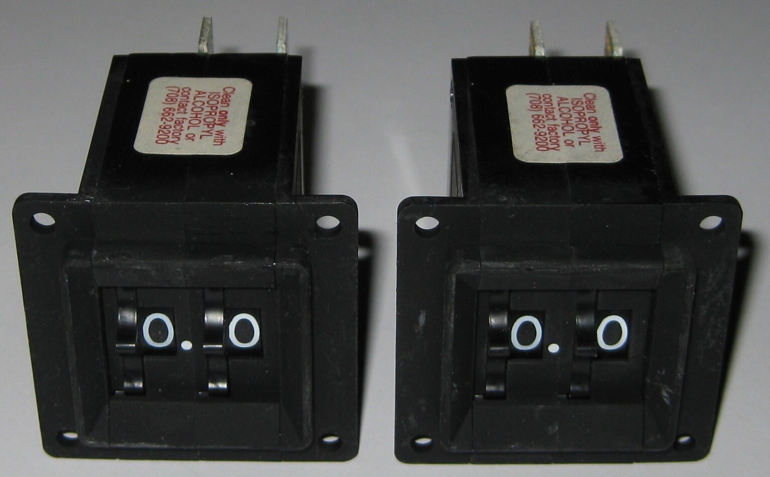 2 X Dual Number Rotary Thumb Decade Switch - 28VDC - 125mA - T-10 Switch