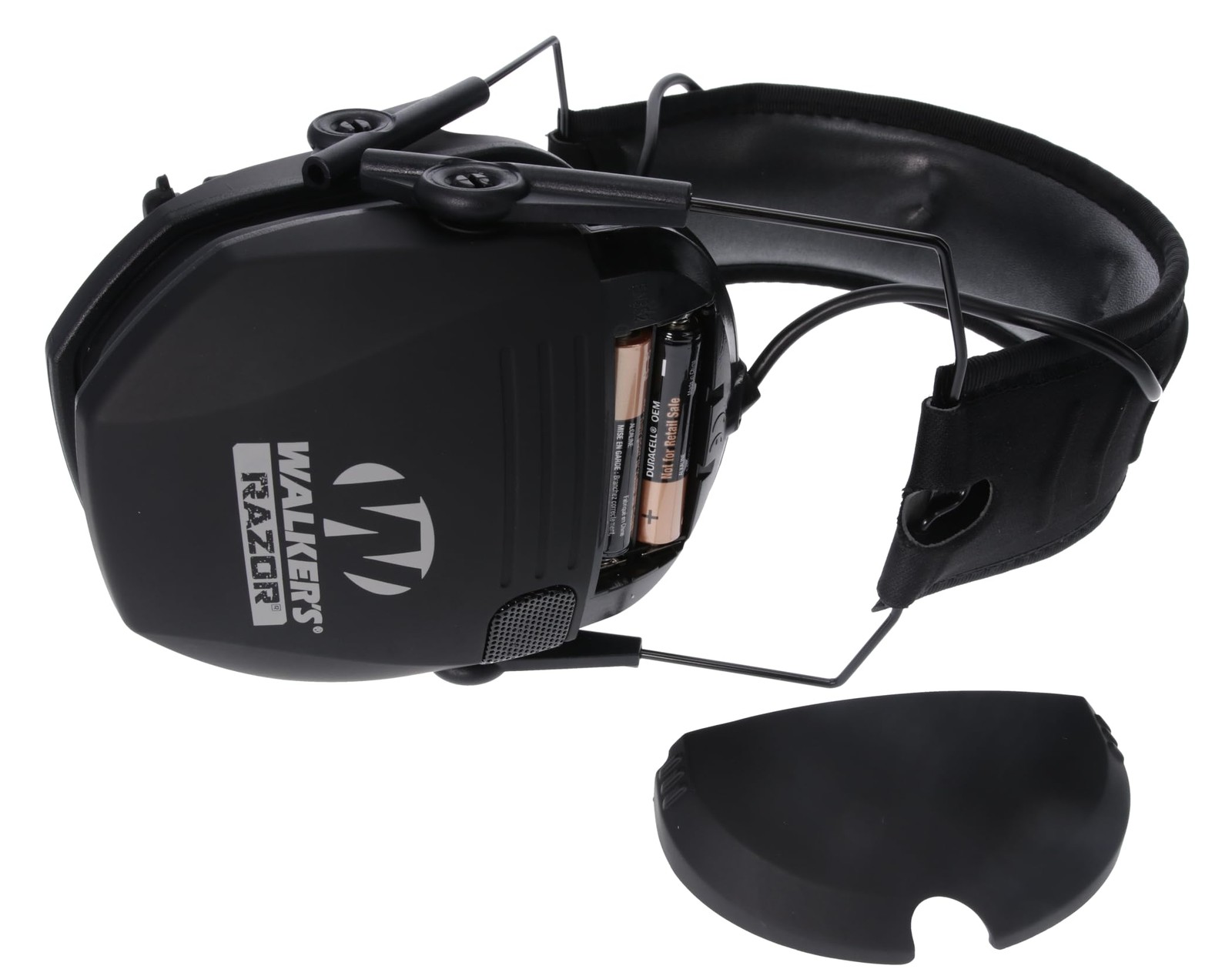 Walker's Razor Slim Electronic Muff, Black 1 Pack,