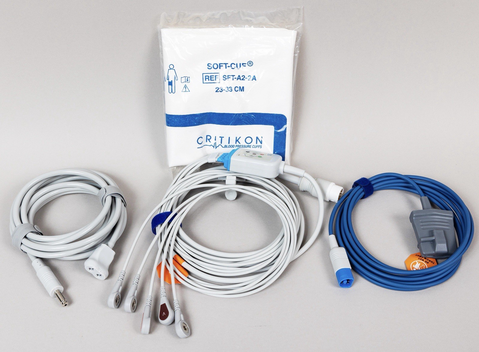 Philips MX550 Accessories Kit Bundle - Cuff, Hose, SpO2, 5-Lead ECG